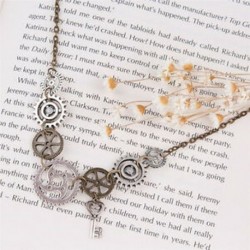 Vintage Steampunk antik bronz felszerelés kulcs medálok nyilatkozat nyaklánc ékszerek