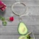 * 1 Legjobb barátja kulcstartók Avokádó szív alakú kulcstartók BFF kulcstartó élelmiszer ékszerek