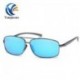 Ezüst keret   zöld lencse Unisex polarizált Retro UV400 tükör napszemüveg kültéri sport vezetési szemüveg jp