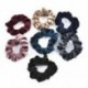Sötét kávé 5 db Velvet rugalmas hajköteles nyakkendő Scrunchie lófarok tartó Tartozékok Női