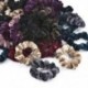 Sötét kávé 5 db Velvet rugalmas hajköteles nyakkendő Scrunchie lófarok tartó Tartozékok Női