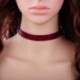 Piros Charm női bőr choker gótikus punk gallér nyaklánc lánc ékszer 5 színben