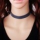 Piros Charm női bőr choker gótikus punk gallér nyaklánc lánc ékszer 5 színben
