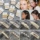 * 8 5Pcs / Set 5db gyöngy hajvágó hajszalag fém fésű Bobby pin Barrette hajcsavar fejdísz JP