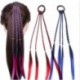 Rózsavörös Bohém Twist Braid kötél szintetikus haj zenekar gumiszalag haj kiegészítők paróka