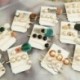 * 9 3Pcs / Set 3db női lányok gyöngy hajcsípő arany hajcsavaros csúszka fogantyúk Barrette haj klipek