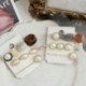 * 9 3Pcs / Set 3db női lányok gyöngy hajcsípő arany hajcsavaros csúszka fogantyúk Barrette haj klipek