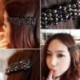 Pezsgő Divat Női Bling Fejfedők Crystal Rhinestone Hair Clip Barrette hajtű ajándék