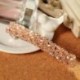 Pezsgő Divat Női Bling Fejfedők Crystal Rhinestone Hair Clip Barrette hajtű ajándék