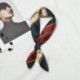 * 11 Női tér selyem érzi szatén sál vékony retro elegáns fej-nyak haj Tie Band