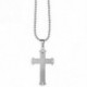 Unisex ajándék férfi kék ezüst rozsdamentes acél kereszt medál nyaklánc lánc ékszer