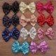 Lila Aranyos gyerekek lányok bébi fényes lekvár Bowknot haj klip csillogó haj íj hajtű