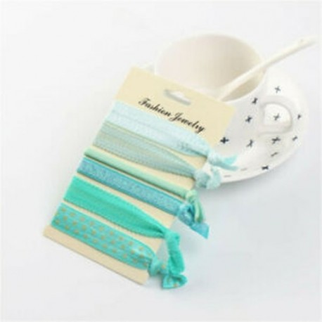 * 10 6Pcs / Set Női szalag rugalmas hajkötés haj zenekar kötelek Hairband lófarok tartó