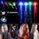 Hot Fiber Optic Hair LED fények születésnapi party ajándék táskák karácsonyi jelmez klipek