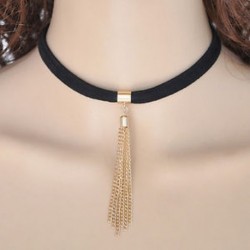 Vintage fekete bőr Choker Bib nyilatkozat Chunky lánc gallér nyaklánc ékszer