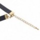 Vintage fekete bőr Choker Bib nyilatkozat Chunky lánc gallér nyaklánc ékszer