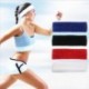 Rózsaszín Elasztikus nők férfiak sport pamut verejték sweatband fejpánt jóga tornaterem haj fejpánt