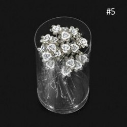 * 5 20Pcs Fehér K Rózsa virág 20 / 40Pc Női Esküvői Nászutas Gyöngyvirág Kristály Hajcsapok Clips Bridesmaid Lot