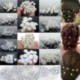 * 5 20Pcs Fehér K Rózsa virág 20 / 40Pc Női Esküvői Nászutas Gyöngyvirág Kristály Hajcsapok Clips Bridesmaid Lot