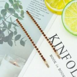 Bor vörös 2PCS Girl Shine kristály haj klip barrette Bobby Stick hajcsavar haj tartozékok