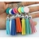 * 12 Ezüst Elegáns női kristály gyöngyös nyaklánc hosszú bojt medál pulóver lánc ékszer