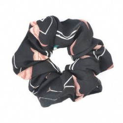 Fekete 1db lófarokzsikó nyakkendő Scrunchies Flamingos haj zenekar Rugalmas Scrunchie hajgyűrű
