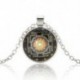 Sri Yantra fotó Cabochon üveg medál Tibet ezüst lánc nyaklánc Ékszer ajándék