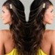 Női Vintage Retro arany hosszú Tassel mandzsetta stílus láncok fém haj fésű Hairband