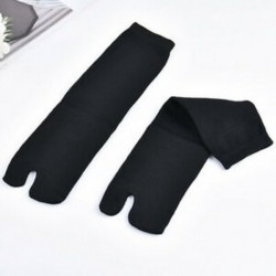 Fekete 1Pair Unisex Soft japán kimonó flip flop szandál Split toe Tabi Ninja zokni