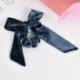 Kék Divat nagy íj bársony rugalmas hajkötelek Scrunchies haj nyakkendő Head Band eszköz