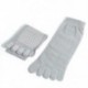 szürke 1Pair női pamut 5-toe színes jóga edzőterem nem csúszós masszázs toe zokni Full Grip