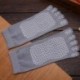 szürke 1Pair női pamut 5-toe színes jóga edzőterem nem csúszós masszázs toe zokni Full Grip