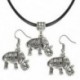 Retro Tibet ezüst elefánt ékszer készlet nők nyilatkozat medál nyaklánc fülbevaló