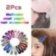 Rózsaszín 2Pcs többszínű bling szálak hajcsípő Snap Barrette hajcsavar haj tartozékok