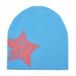 Kék Baba fiú lány téli meleg puha pamut sapka gyerek kisgyermek csecsemő Star Beanie kalap