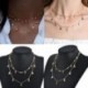 Divat női többrétegű csillag hold medál arany lánc choker nyaklánc ékszer