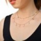 Divat női többrétegű csillag hold medál arany lánc choker nyaklánc ékszer