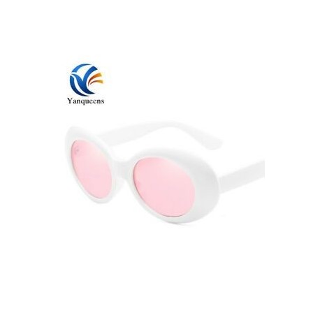 T-White   Pink Női lapos lencse tükrözött fém keret szemüveg túlméretezett macska szem UV400 napszemüveg