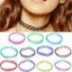 12Pcs / Lot 80-as évek 90-es évek Punk rugalmas rugalmas tetoválás csipke nyaklánc nyaklánc Retro gótikus
