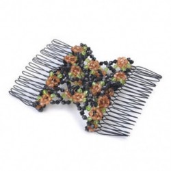 Kávé Elegáns Magic Beads Elasticity kettős haj fésű klip Stretchy haj fésű klipek JP
