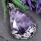 Kék türkiz 1x Quartz Achát Ametiszt Gemstone Inkrustált Virág Teardrop Reiki Gyógyító Medál