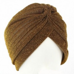 Arany Divat férfiak nők feszes indiai stílusú turban kalap puha fej Wrap zenekar sapka