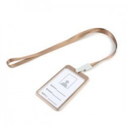 Arany kötél   arany Alumínium ötvözet üzleti munka kártya azonosító jelvény lanyard tartó Hot függőleges fém