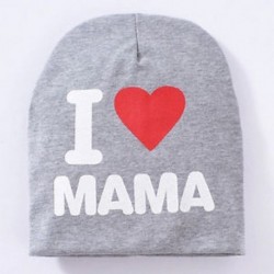 Szürke és MAMA Új kisgyermek gyerekek baba fiú lány csecsemő puha pamut téli meleg sapka sapka