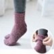 Lila Női gyapjú Cashmere vastag téli meleg, puha szilárd alkalmi sport zokni karácsony