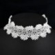 10Pcs / Set fehér gótikus virág csipke bársony choker gallér medál nyaklánc ajándék