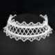 10Pcs / Set fehér gótikus virág csipke bársony choker gallér medál nyaklánc ajándék