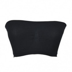 Fekete Női pánt nélküli zökkenőmentes növények Top Légáteresztő lélegző sport melltartó cső Bandeau HOT