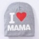 Fekete &amp  MAMA Aranyos kisgyermek gyerekek baba fiú lány csecsemő pamut puha téli meleg sapka sapka
