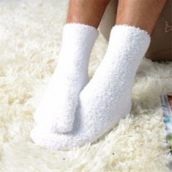 fehér Férfiak Nők Téli Meleg Rendkívül barátságos kasmír zokni Sleep Bed Floor Home Bolyhos